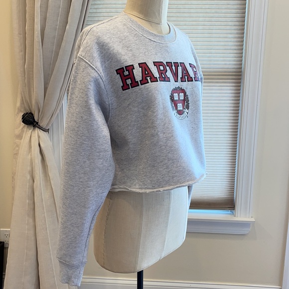 Forever 21 Harvard Cropped Fleece Sweatshirt - Picture 5 of 8